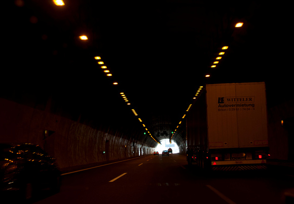 Tunnel on the road from Athens to Tolo