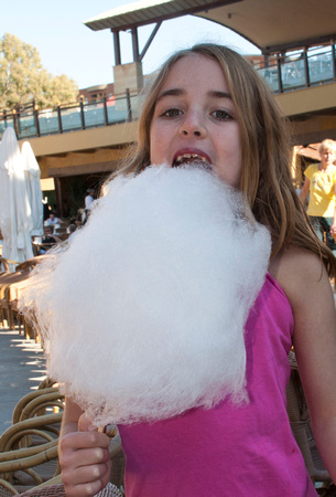 Free supply of cotton candy! Someone was in heaven!